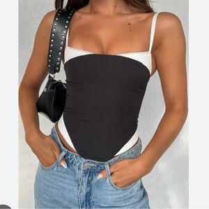 NWT white fox boutique Feel the spark bustier